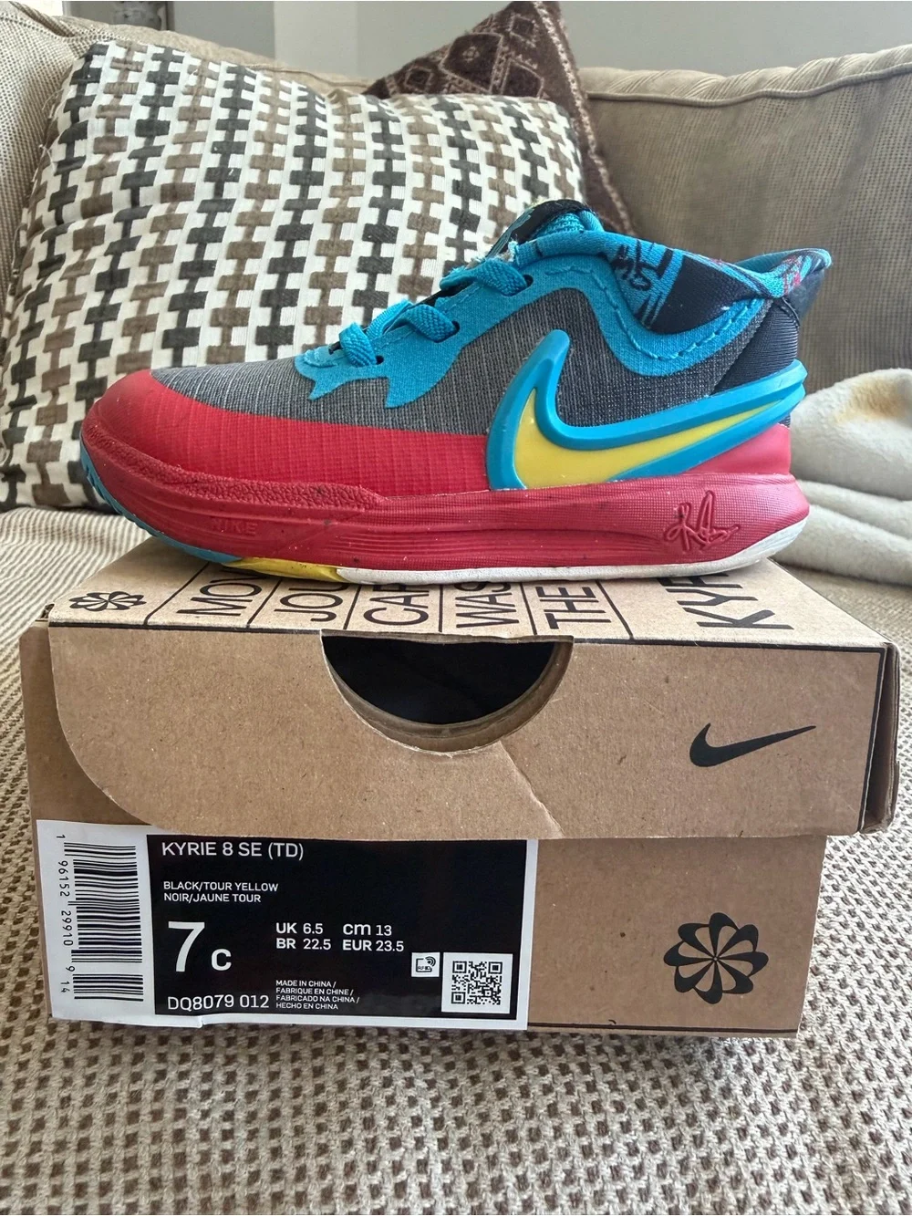 Nike Kids Kyrie 8 SE Toddler Sneakers - Black/Red/Yellow/Blue